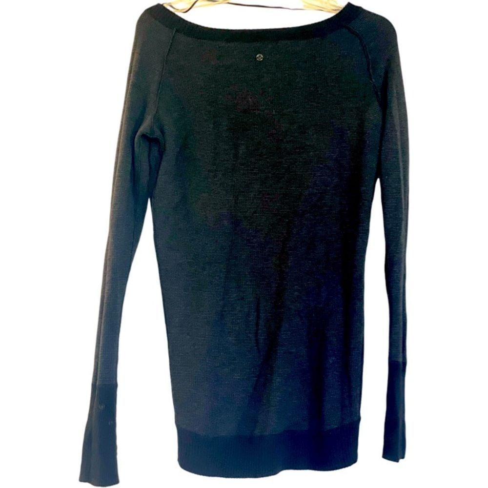Lululemon Still Lotus Sweater Reversible Black Grey S SMALL